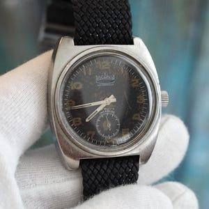 Montre suisse pour hommes de style militaire ASKANIA - Années 1940, montre pour hommes à remontage mécanique vintage, montre de style militaire