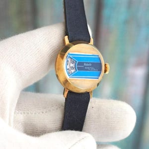 Vintage Roberta Jump Hour Watch | Mechanical Wind-Up | Blue Digital Dial | Retro 70s Style | Mint Condition