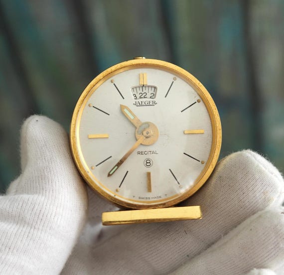 Vintage Jaeger-lecoultre Recital Travel Alarm Clock: Swiss Made