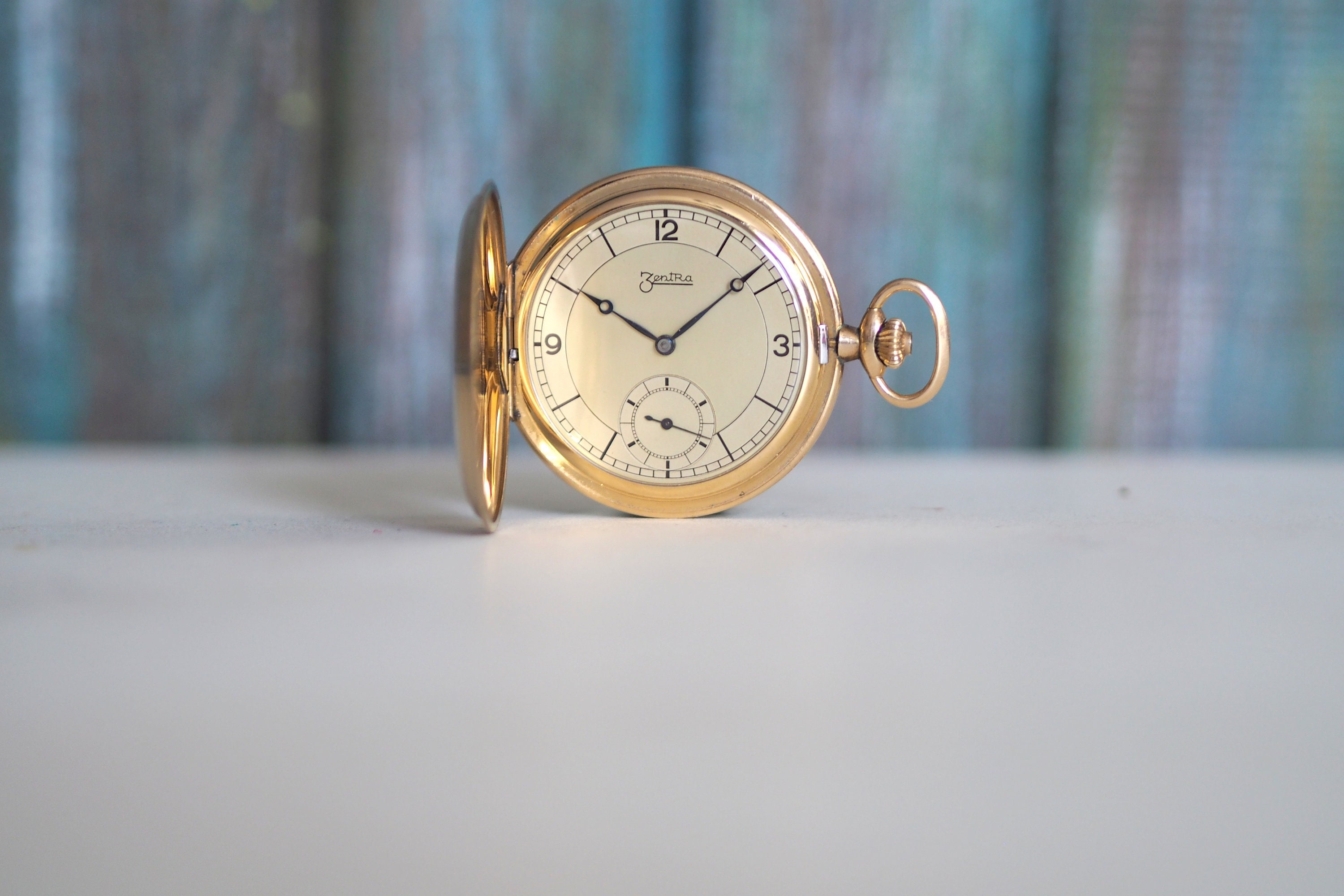 Zentra - Art Deco German Mechanical Wind up Pocket Watch Zentra - Etsy