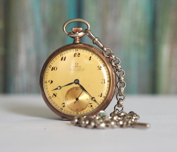 OMEGA Reloj de bolsillo mec nico de cuerda hecho en Suiza de plata