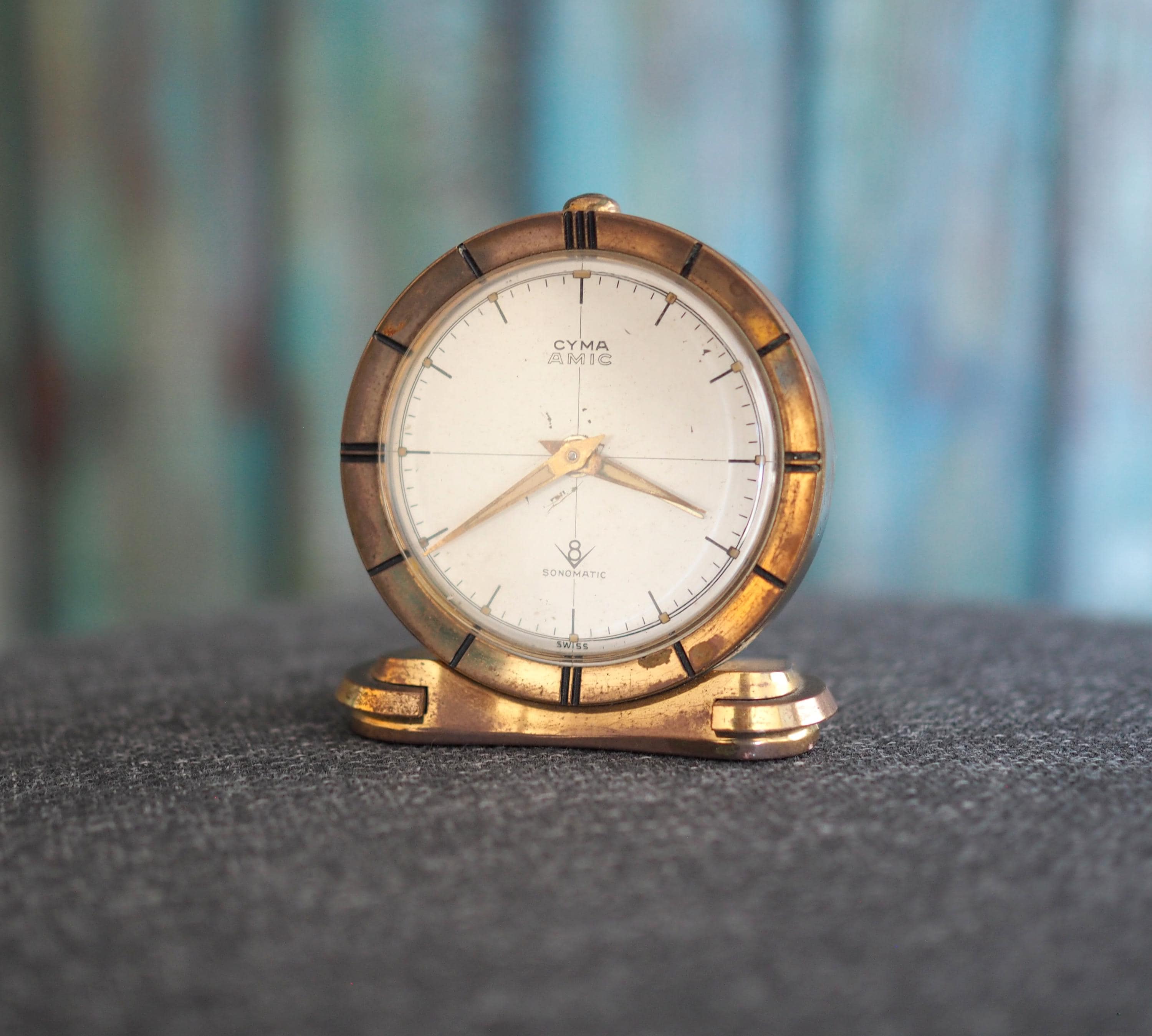 1950's Cyma Amic Sonomatic 8 Days Alarm Clock, Swiss Made