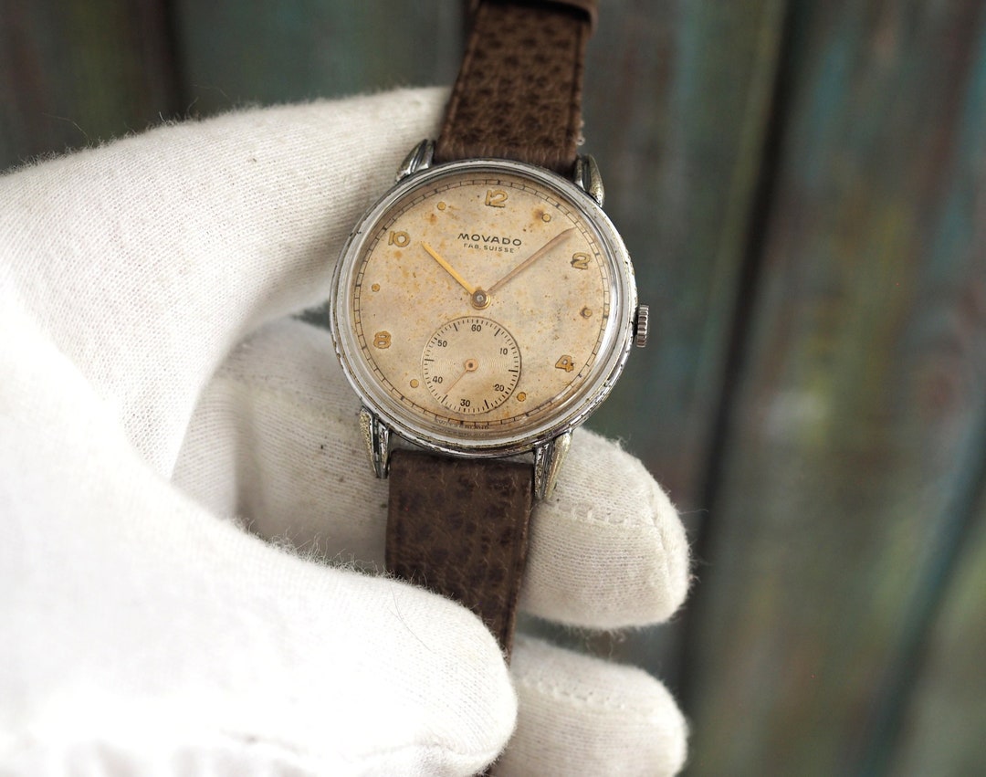 (がぶ)　50's MOVADO オールドモバード17石 cal261A MOVADO Cal.75 - Swiss Made Mechanical Wind up Men's Watch 1950s - Etsy