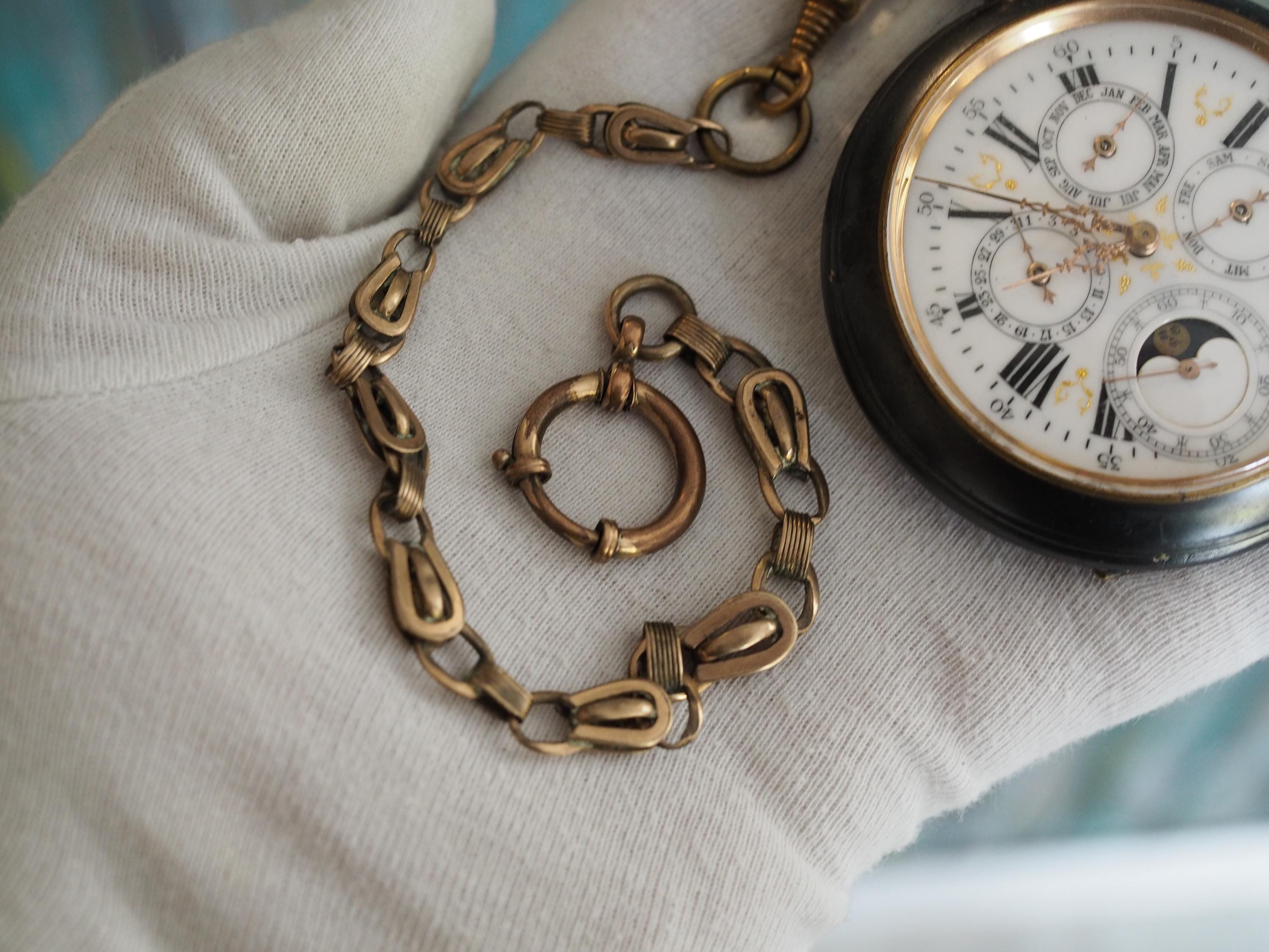 Antique Swiss Triple Calendar Moonphase Goliath Pocket Watch Antique Swiss Triple Calendar Moonphase Goliath Pocket Watch
