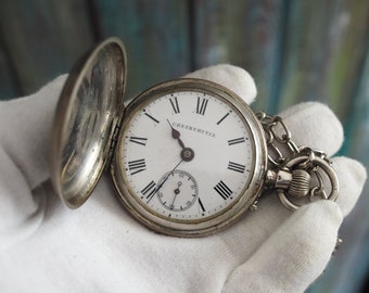 CHONOMETER   - 185-90's American   pocket watch - solid silver case