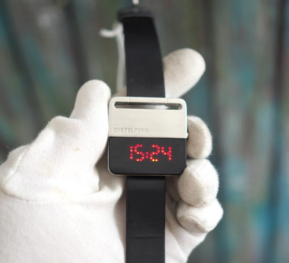 Cheifel Paris LED Watch: Retro-futuristic Digital Timepiece - Etsy