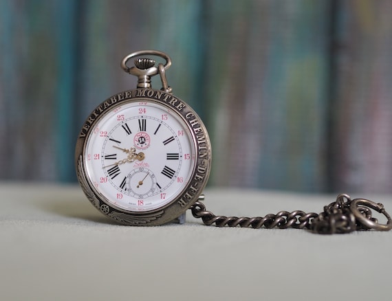 1980 s Swiss Made Mechanical Wind up Pocket Watch SELVA Eta