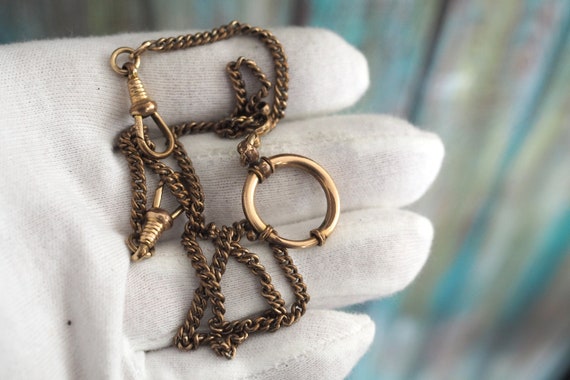 Antique pocket watch chain with picture pendant pocket watch fob, pocket  watch chain fob