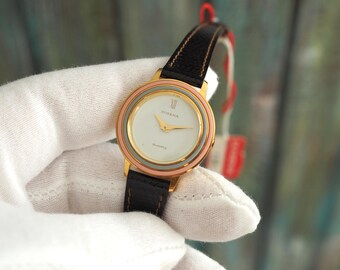 Dugena vintage Gold-Tone Women\'s Bracelet Elegant Crystal Accent quartz watch VINTAGE LUXURY ELEGANT SWISS GOLD PLATED LADIES QUARTZ WATCH  main image 2