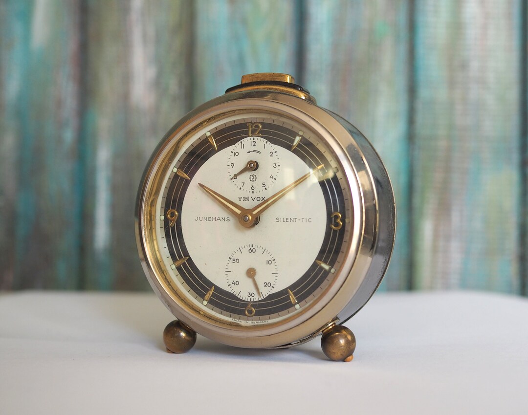 Rével Junghans Trvox Slentc Antque Alarm Clock Brand - Etsy