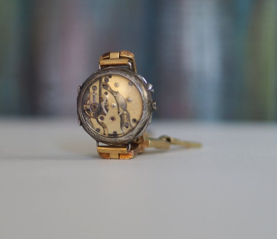 1890s hand engraved solid silver Antique watch, t… - image 1