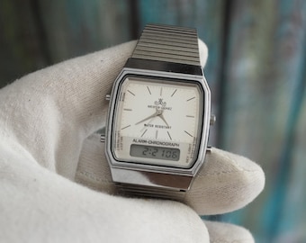 Vintage Meister Anker Dual-Time Watch: Retro German Quartz, 1980s Style
