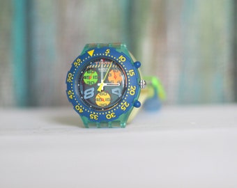 Swatch Midi Aqua Chrono GAME OVER SEL101 Swiss Made Watch