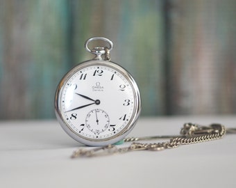 OMEGA Mechanical Wind up Pocket Watch OMEGA Serial