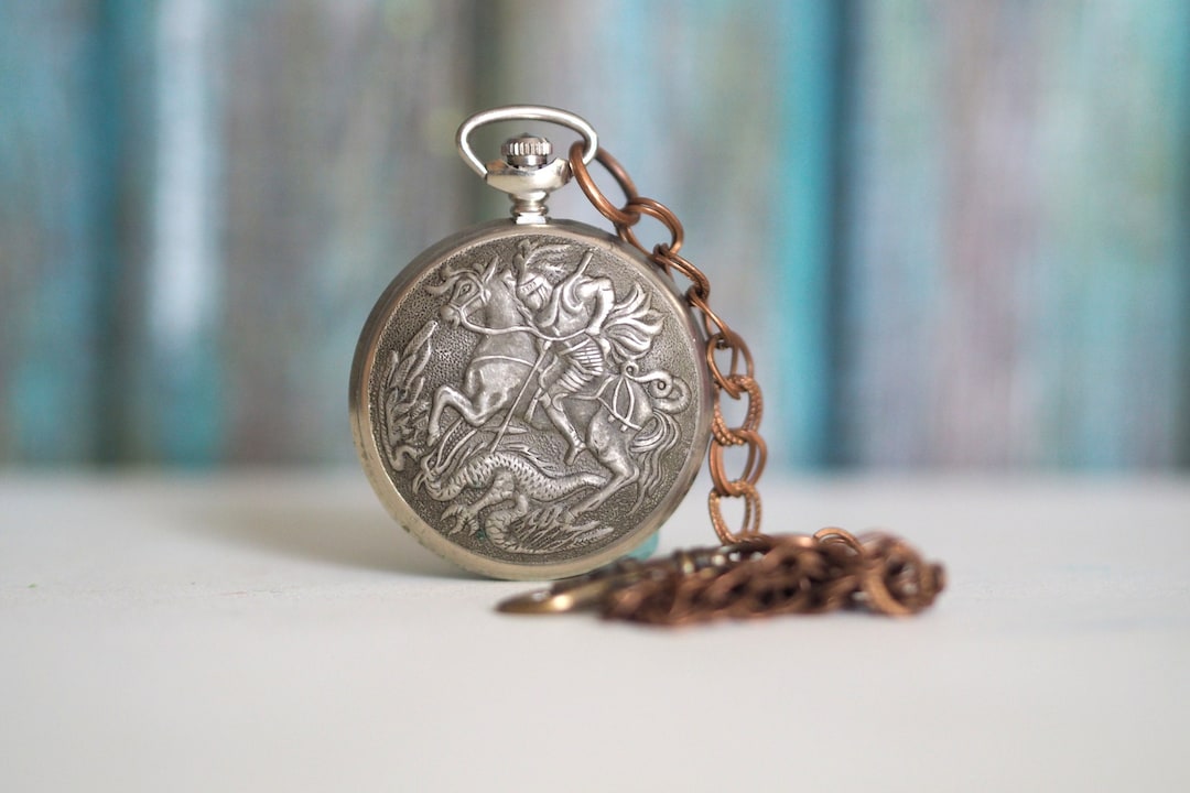 Saint George Dragon Slayer Pocket Watch: USSR Molnija Custom Watch