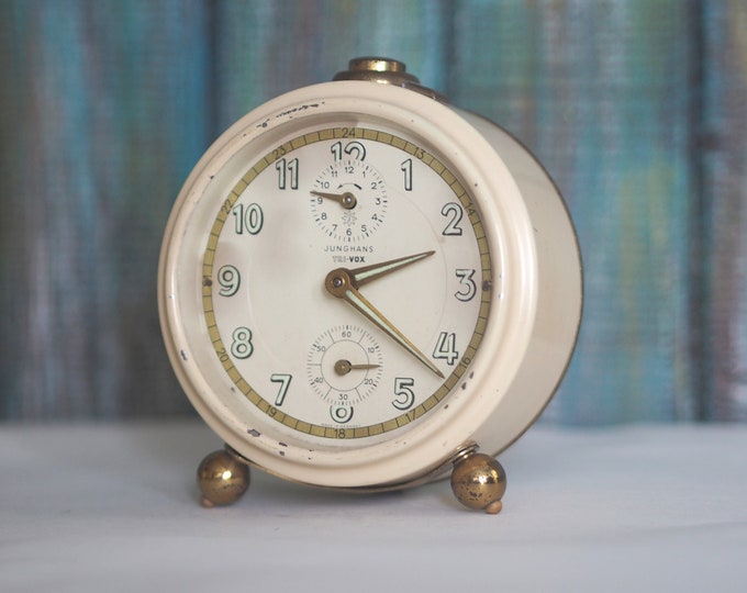 Junghans Trivox Silentic, Junghans Trivox, Working Clock, Vintage Alarm Clock, Old Desk Clock