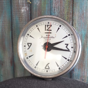 WSP Zegarmistrz Gdansk - made in Poland - 11 jewels mechanical  Nautical  clock  ,  rare board clock, ships clock ,marine clock