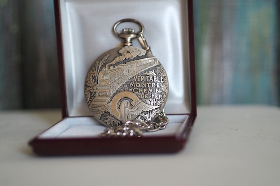 SELVA Reloj de bolsillo mecanico de cuerda hecho en Suiza movimiento ETA Unitas 6497 reloj de bolsillo mecanico estilo ferrocarril vintage perfecto sin usar Etsy Espana