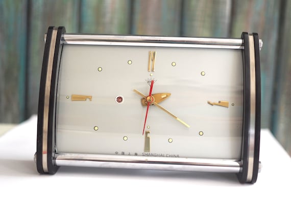 shanghai アンティーク　オリジナル　置き時計 Shanghai Diamond Clock - 1970's Vintage Shanghai Diamond Space Afe