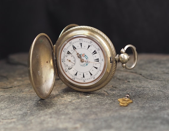 Reloj bolsillo antiguo raro sin marca 1850-60 hecho para el - Etsy México