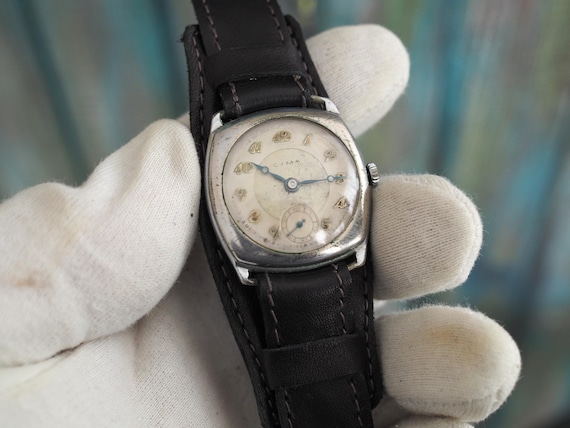 CYMA WW1 シーマ ミリタリー 軍用 SV925 銀無垢 トレンチウォッチ CYMA - WW1 Swiss Made Military Mechanical Wind up Trench Men's