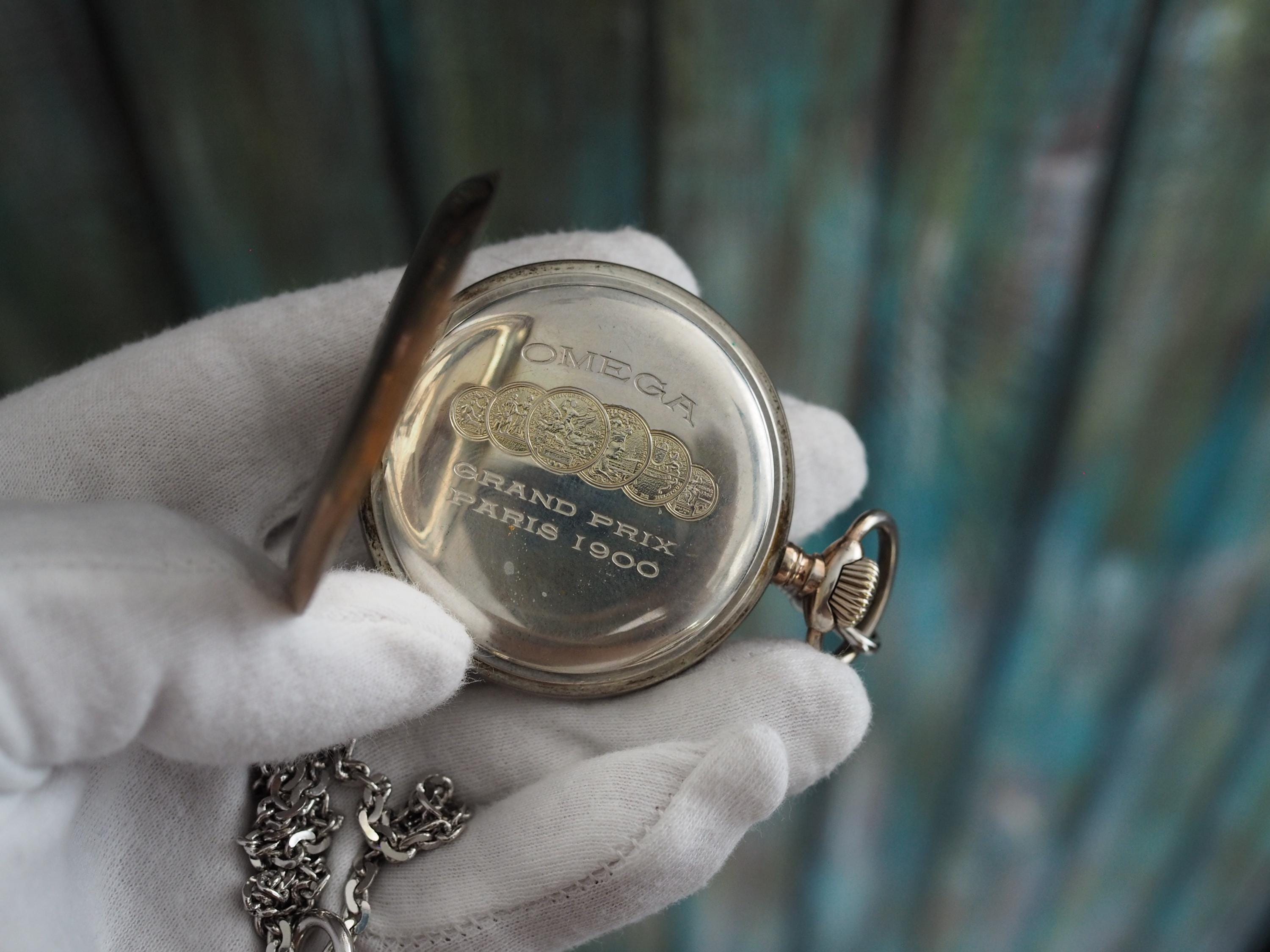 Antique Omega Pocket Watch • .800 Silver Case • 51mm • Grand Prix 