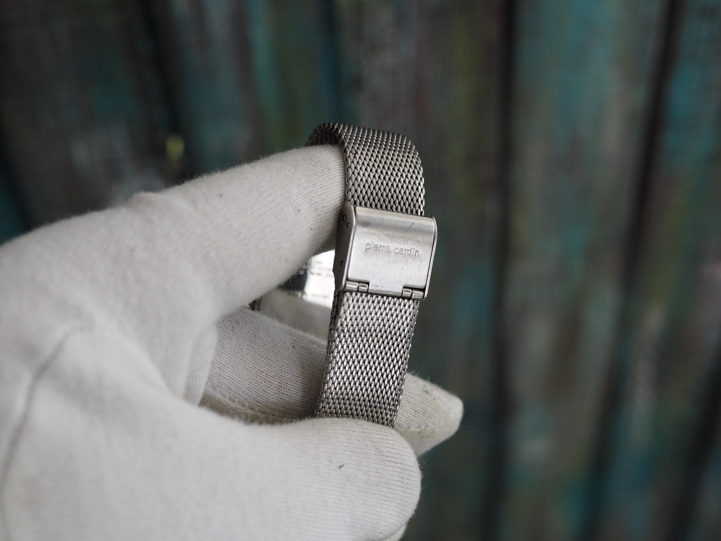 Vintage Pierre Cardin Watch | 22x23mm Case | Stainless Mesh