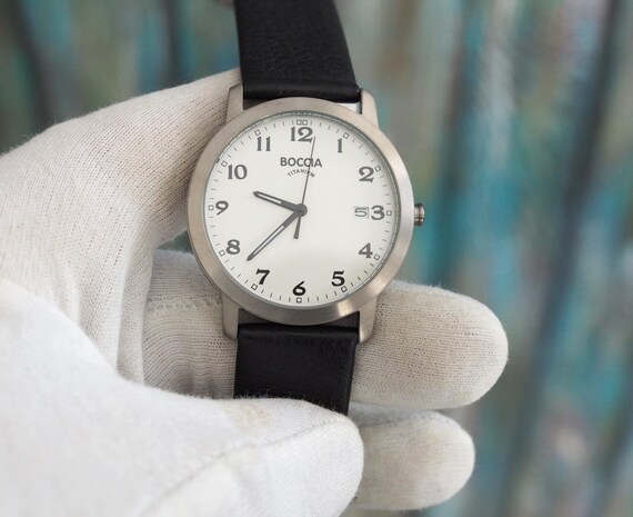 Boccia titanium white watch new 3595-01 Boccia Titanium Mens Watch main image 2