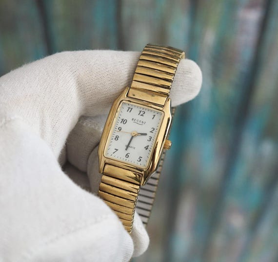 Regent Quartz Watch: Vintage Gold Stainless Steel, White  display picture 1