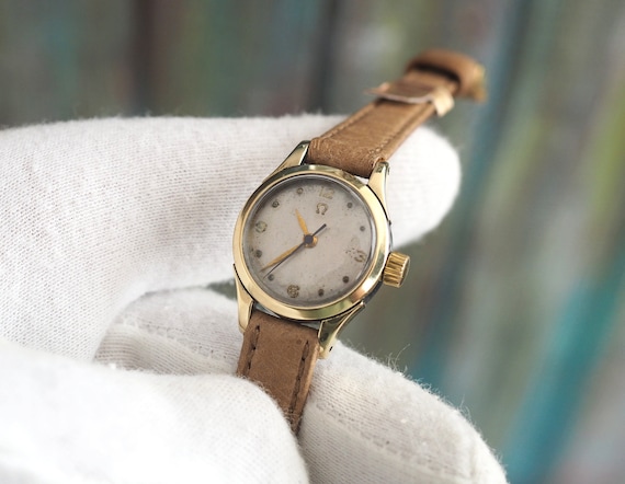 Omega - Gold and Steel Case , Tiny Swiss Made Mechanical Wind up
