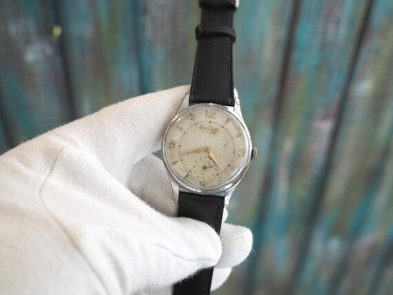 Vintage 1950s Omikron Watch – 36mm Mechanical Wind-up, 21 Jewels