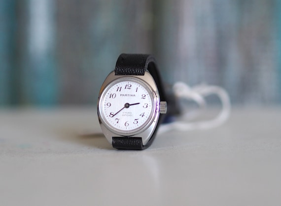 Pratina Damenuhr Pratina 1970's neuwertige, ungetragene, alte mechanische  Uhr zum aufziehen