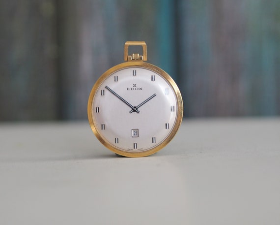 EDOX - ultrathin Swiss made pocket watch,  vintage