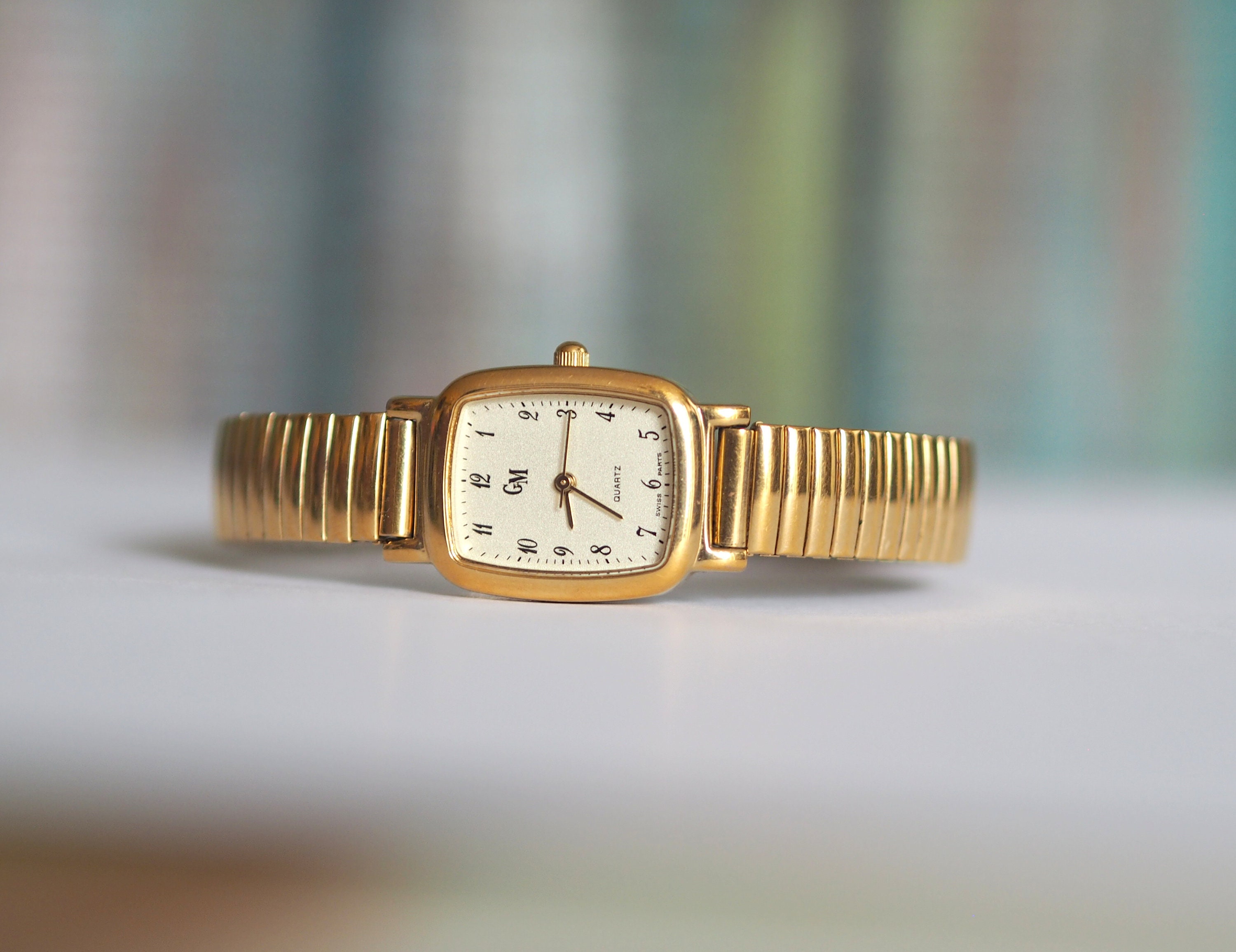 GM Vintage Swiss Made Armband Quarz Damenuhr