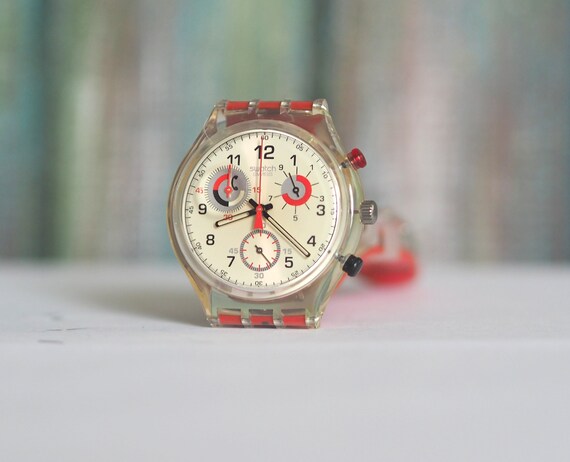 Swatch SCK112 Chrono TIME to CALL  Swiss made   W… - image 5