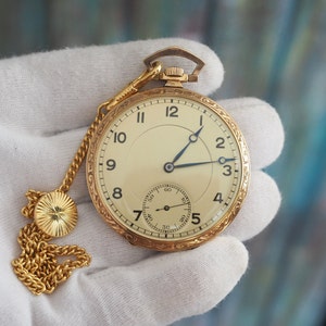 1930's   Art Deco  pocket watch TISSOT , vintage mechanical  wind up pocket watch