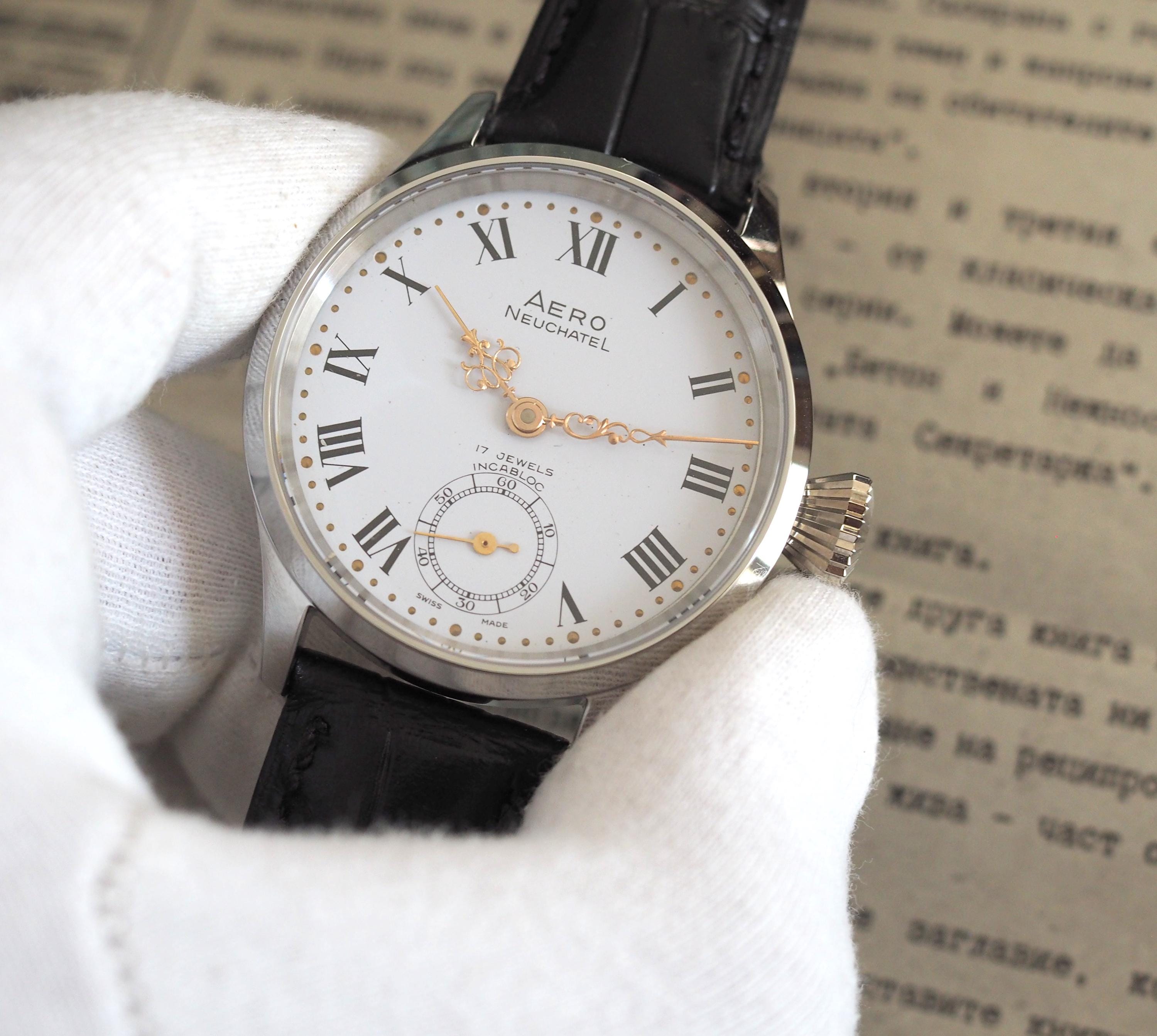 Aero Watch Neuchatel Cal.6498 Eta/unitas -converted Pocket Watch