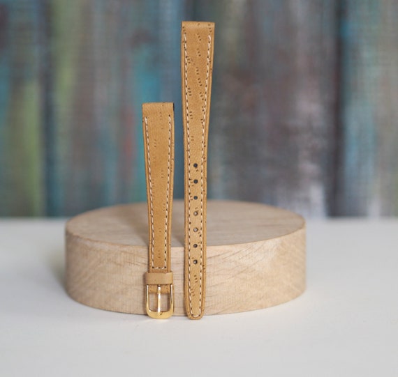 Bracelet De Montre Vintage En Cuir Marron - Largeur 12mm, Boucle Métal, Années 1970 NOS - Neuf Sans étiquette