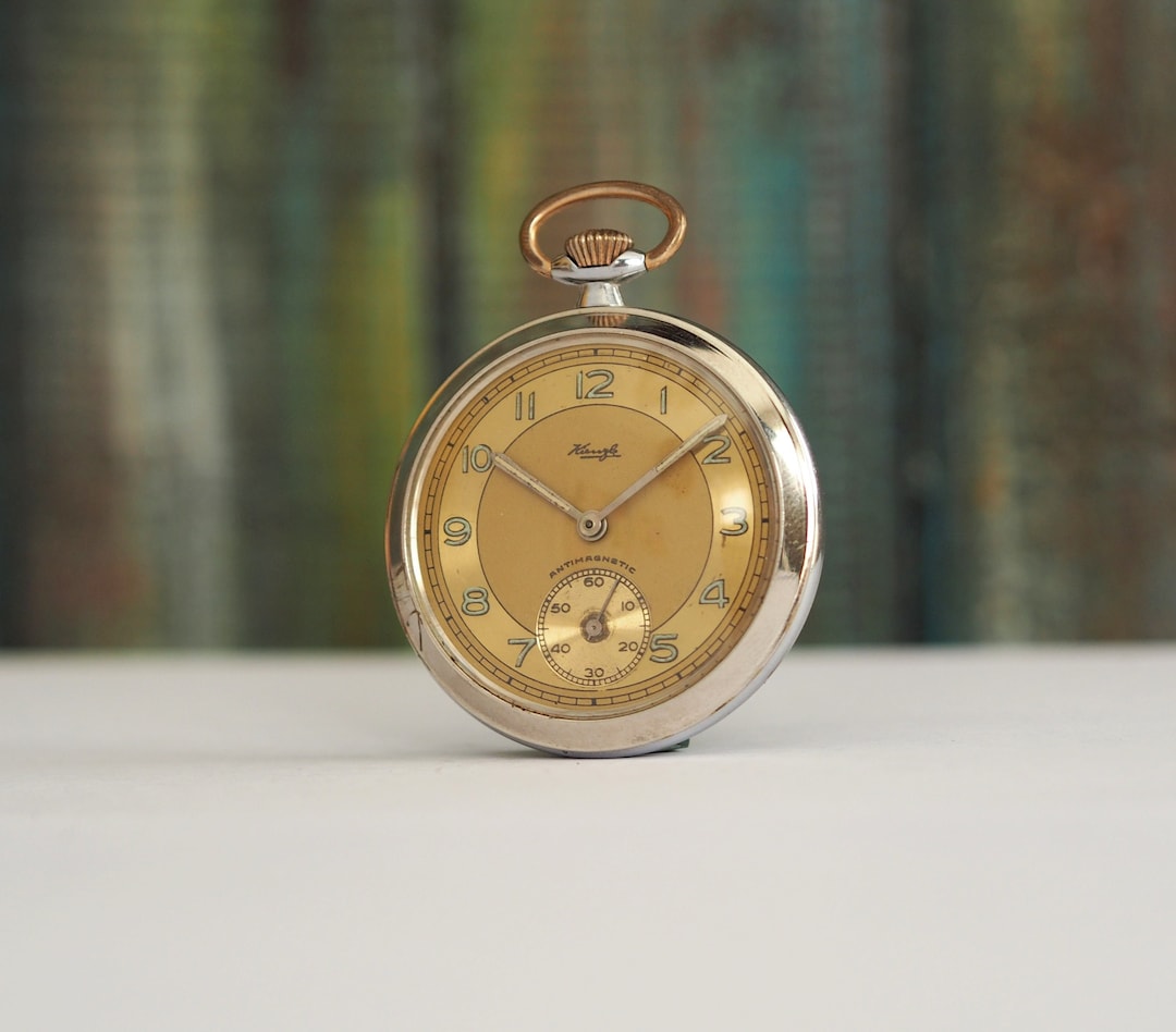 KIENZLE 1960 s German Pocket Watch KIENZLE Vintage German Mechanical Wind up Pocket Watch Mint Condition Etsy