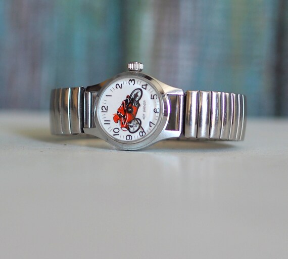 1990's mechanische opwindhorloge voor kinderen Hot Driver | Etsy België