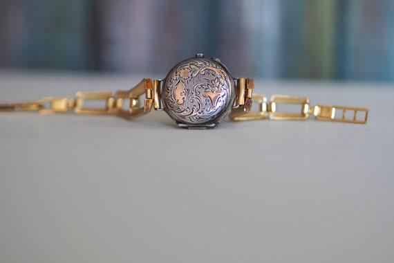 1890s hand engraved solid silver Antique watch, t… - image 6