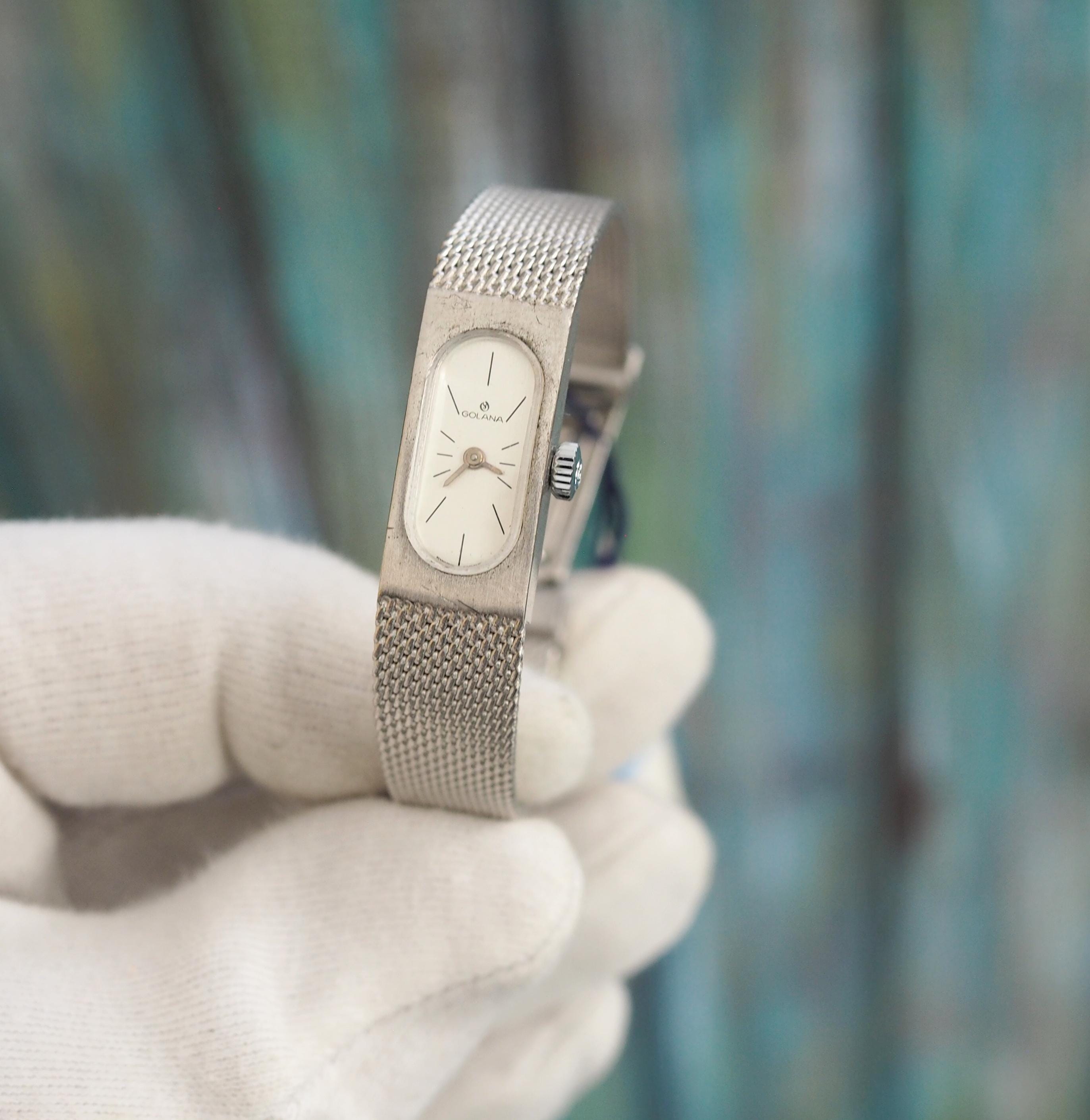 『未使用・保管品』純銀(925S) スイスGolana 手巻腕時計、ヴィンテージ Golana watch - Etsy 日本