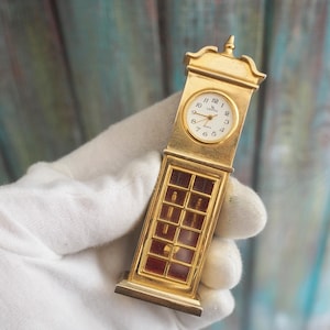 LAGUNA  miniature quartz brass clock