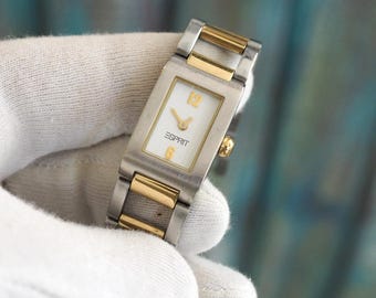 Vintage Esprit Ladies Watch | Two-tone Bracelet | 17x27mm  display picture 2