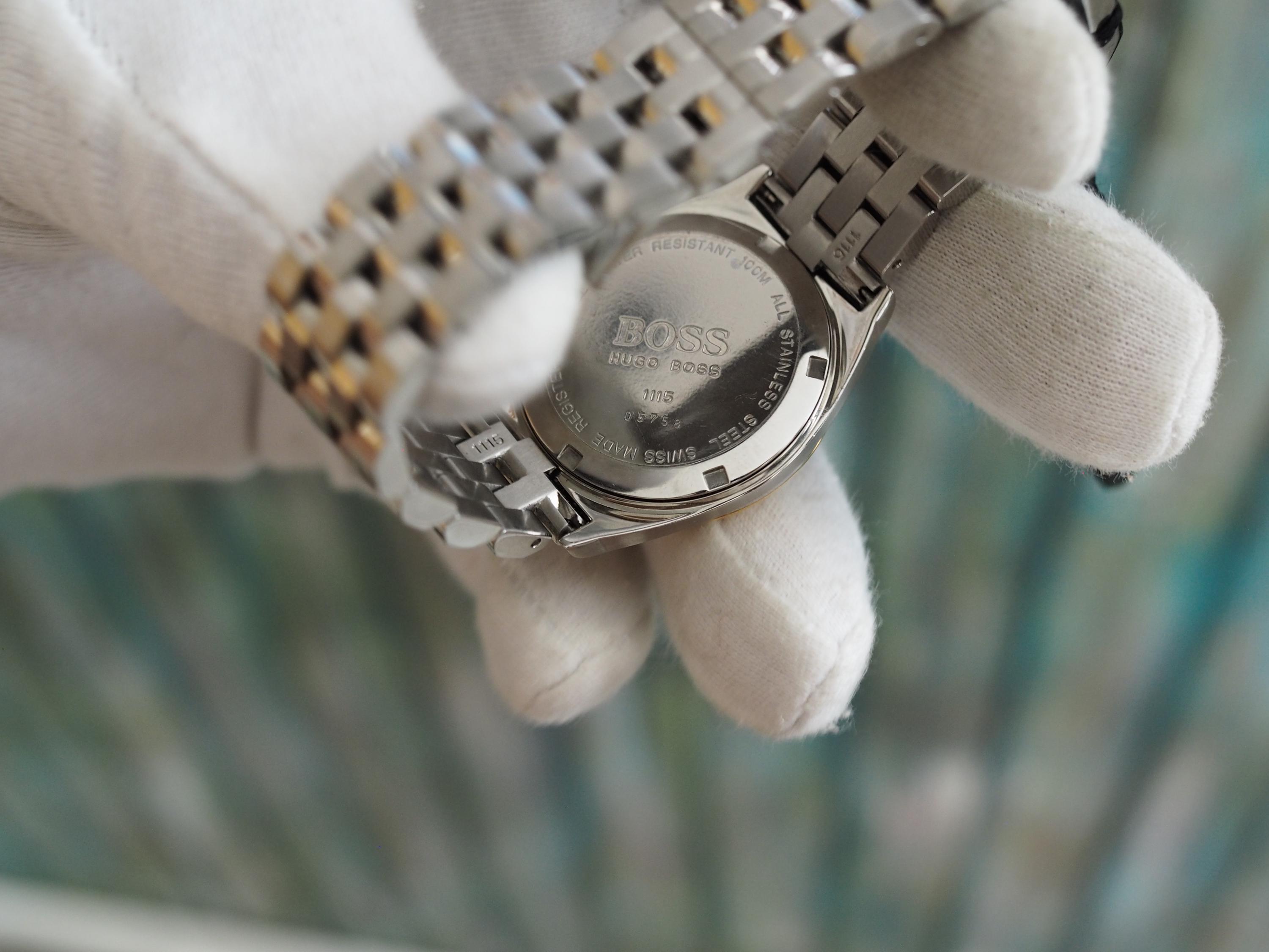 Hugo Boss Two-tone Swiss Watch: 32mm White Dial, Date Subdial - Etsy