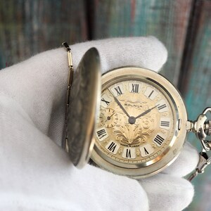 MOLNIJA Three Graces Rare Vintage Mechanical Wind up Pocket Watch ...