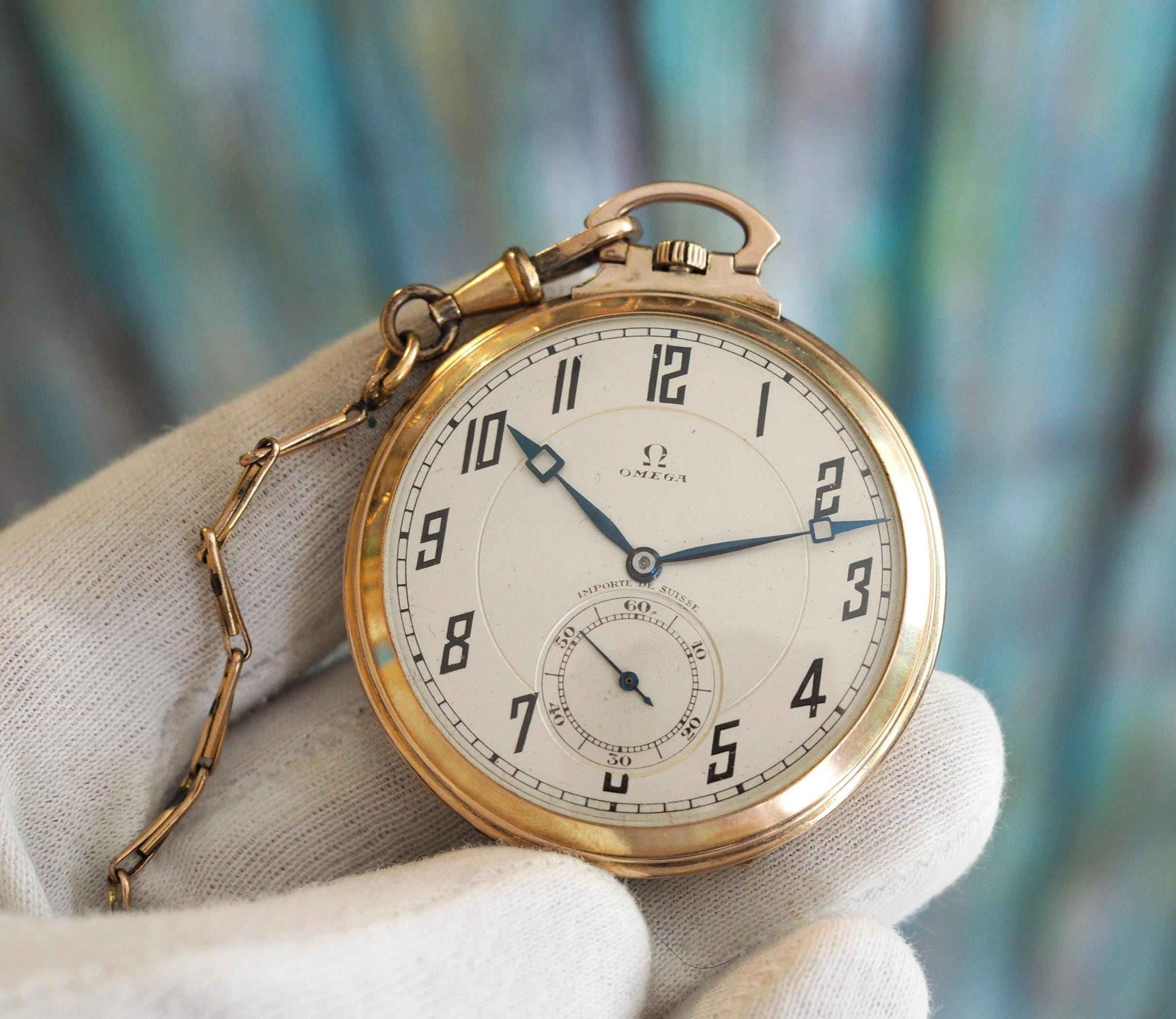 19 Ligne Omega Pocket Vintage Art Deco Omega Pocket Watch – Gold