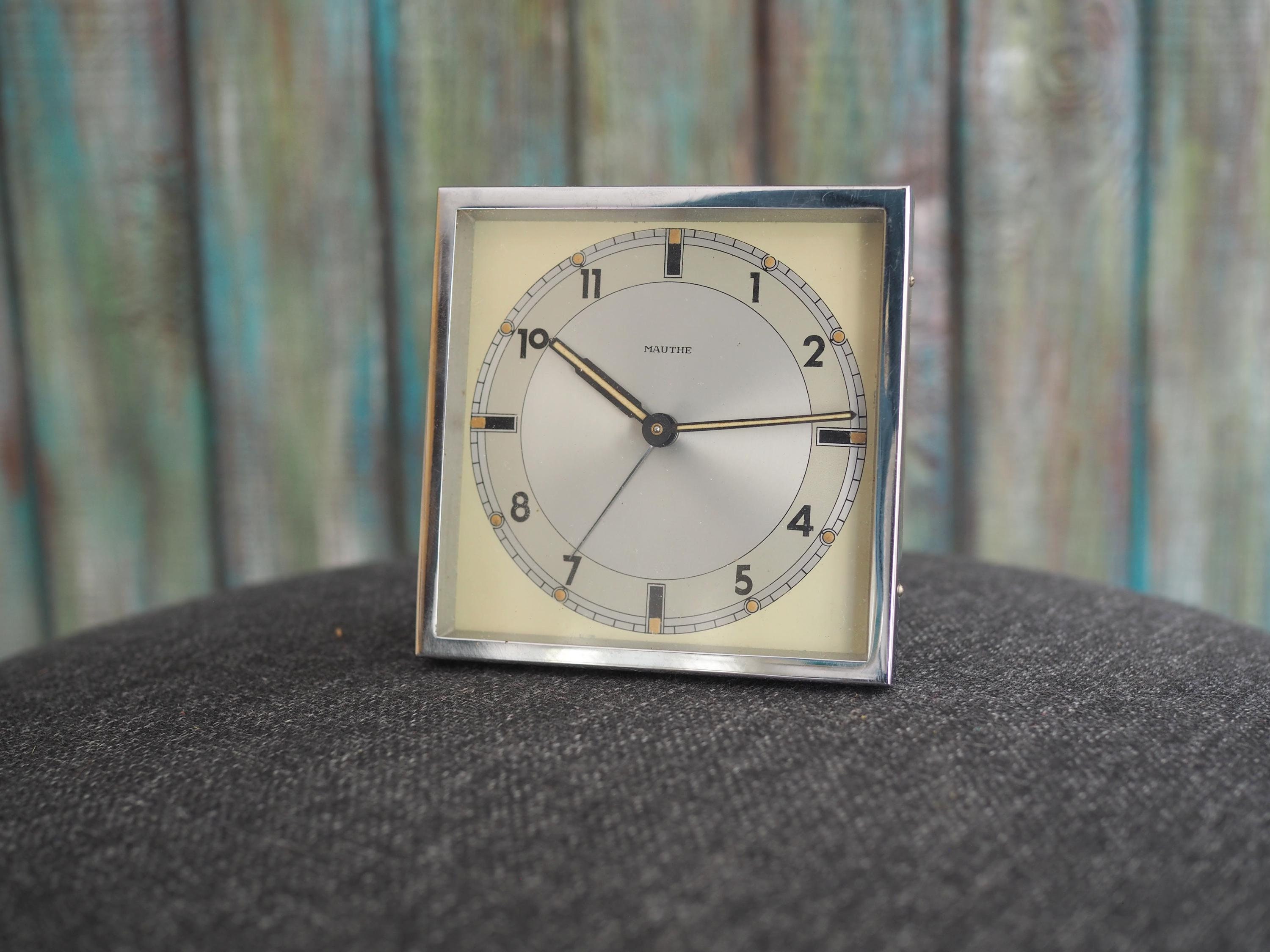MAUTHE 1930's Art Deco Alarm Clock -mint Condition, Vintage