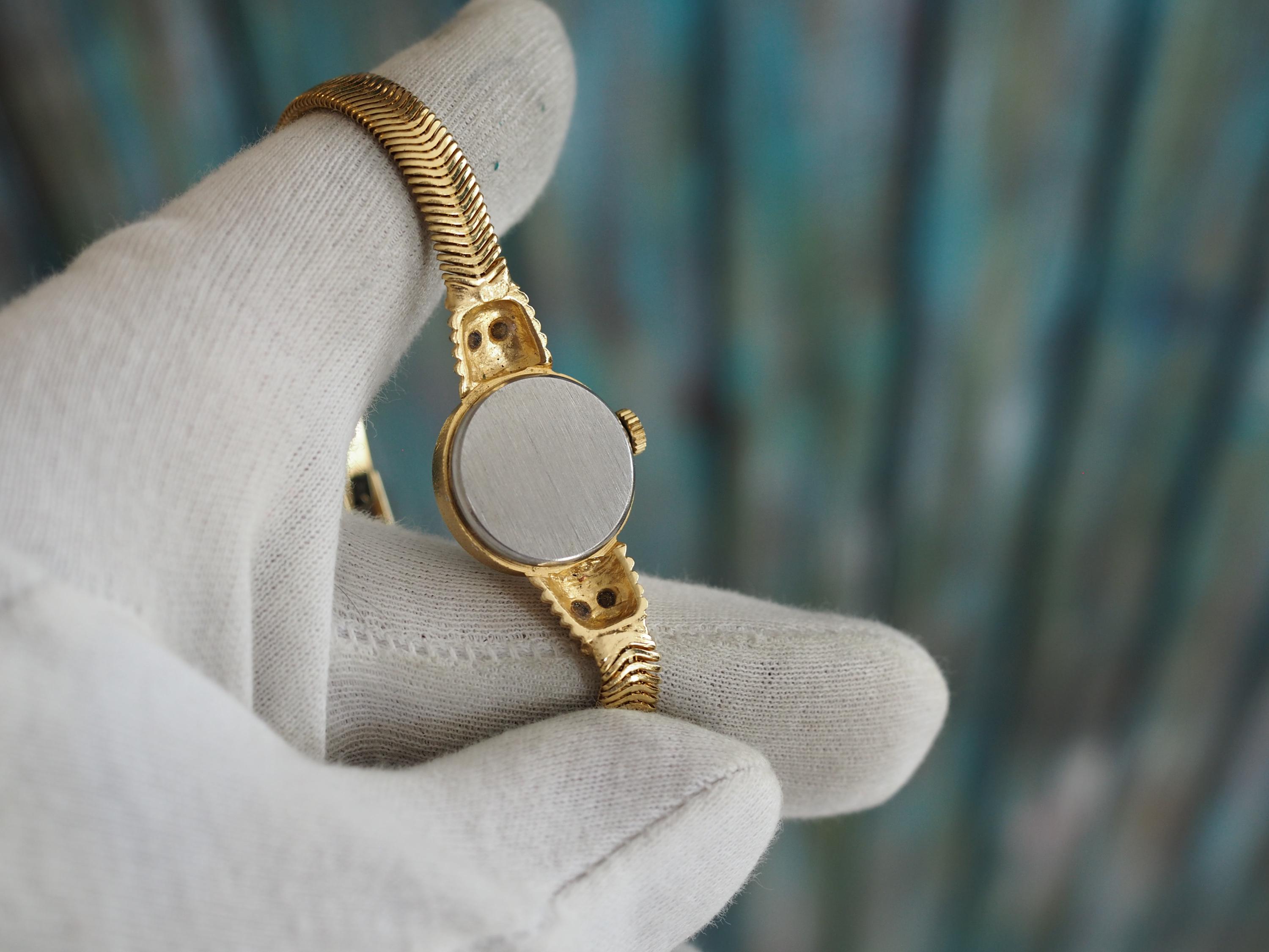 Vintage Majestic Ladies Watch: German Mechanical Rhinestone 
