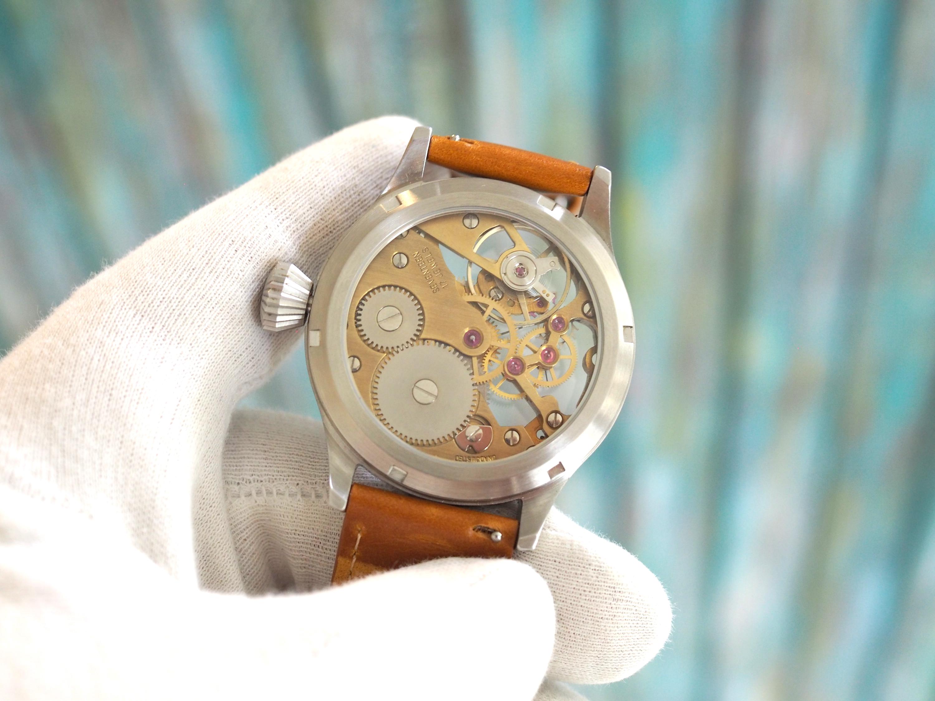 Custom Skeleton Mechanical Watch – Unitas 6498 Hand-wound Movement